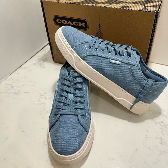 Coach Other - COACH MENS CANVAS BLUE SNEAKERS